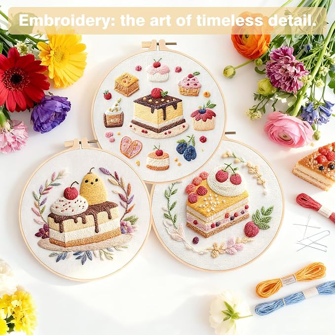 RidaaFri Embroidery Kit for Beginners, Includes Hoop, Step-by-Step Guide - Image 4