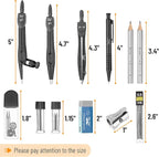 Mr. Pen- Geometry Set, 6 Inch Swing Arm Protractor, Divider | Set Squares - Image 3