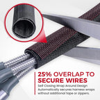 Automotive Wire Sheathing Split Wire Loom Braided Mesh Woven Cable Sleeve - Image 4