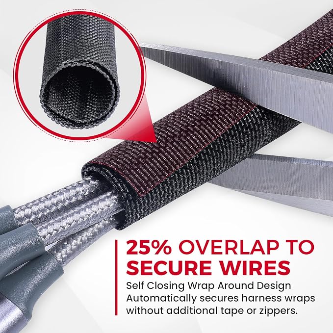 Automotive Wire Sheathing Split Wire Loom Braided Mesh Woven Cable Sleeve - Image 5