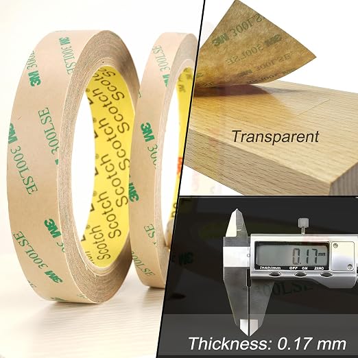 3M Double Sided Tape Heavy Duty Made of 300LSE 0.75"×36Ft Clear Mounting Tape - Image 4
