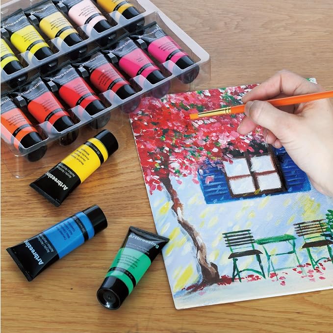 48 Colors Professional Acrylic Paint Set, Artist Paint Supplies | 22ml Tubes - Image 7