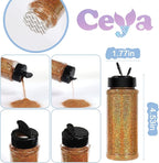 Ceya 3.8oz/ 110g Holographic Ultra Fine Glitter Powder Laser Rose Gold Glitter - Image 4