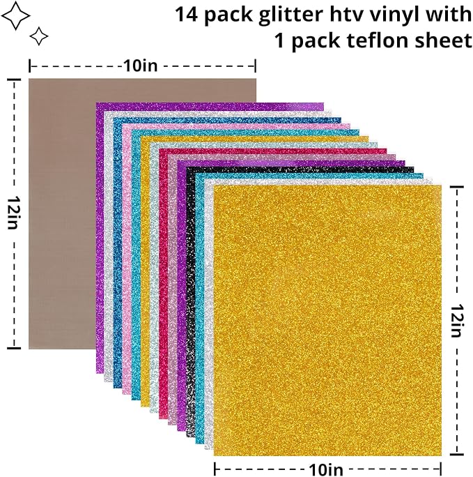 HTVRONT Glitter Heat Transfer Vinyl - Image 2