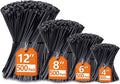 Zip Ties Assorted Sizes, 2000 Pack, UV Resistant Wire Ties by ANOSON by ANOSON