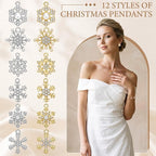 Landical 50 Pcs Winter Snowflake Charms - Image 3
