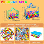 8 Packs 8 Colors Toy Storage Bags, Reusable Clear PVC Board Game Storage - Image 2