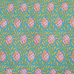 E-Tailor®Hand-Block Printed Pre-Cut Cotton Fabric Ideal - Image 2