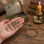 Hicarer 80 Pieces Antique Silver Pendants Charms Pendants Gothic Jewelry Making - Image 5