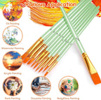 Soucolor Acrylic Paint Brushes Set, Halloween Pumpkin Ceramic Crafts Supplies - Image 9