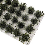 28 Pcs Green Bushy Tufts Lowland Shrubs Tuft Terrain Model Kit Static Scenery - Image 3