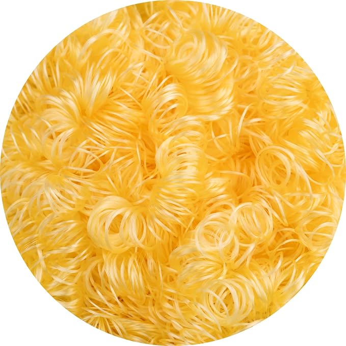 Hygloss 4 oz Curly Doll Hair for Crafts Blonde- Premium Synthetic Hair for Doll - Image 5