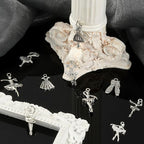DanLingJewelry 100Pcs 10 Styles Antique Silver Ballet Dancer Charms Ballet - Image 4