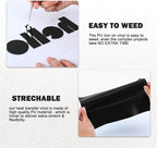 XSEINO HTV Black Heat Transfer Vinyl Sheets:13Pack 12" x 10" Black Iron on Vinyl - Image 6