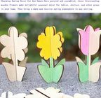 40PCS 3D Unfinished Blank Flower Wooden Cutouts Craft - Image 6