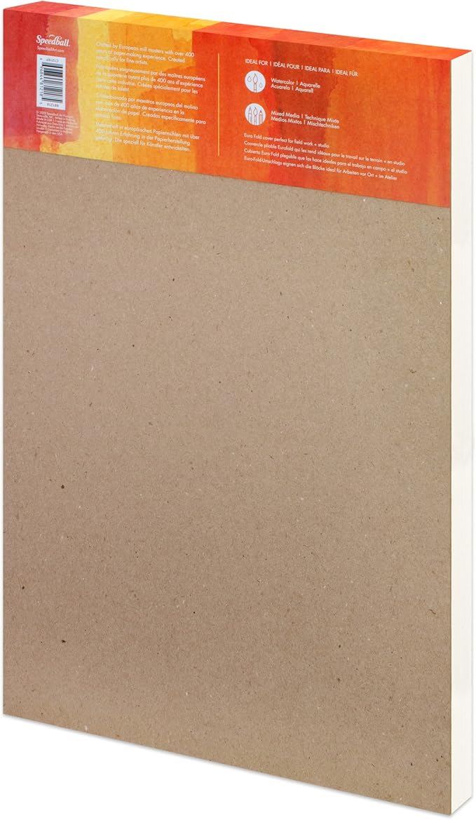 Fluid Watercolor Fold Over Pad, 12 x 18 inches, 20 White Sheets, 140 lb Cold - Image 3
