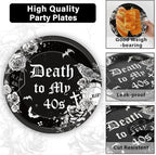 Qyeahkj 100 Pcs 50th Birthday Plates and Napkins Party Supplies Death To My - Image 3