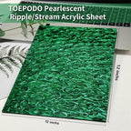 TOEPODO Pearlescent Ripple Cast Acrylic Sheets 1/8inch Thick Marble Acrylic - Image 5