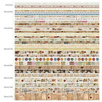 34 Rolls Vintage Washi Tape Set, Letter Map Stamp Stripe Literature Art - Image 3