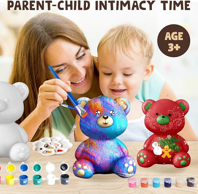 Goody King Paint Your Own Bear Lamp Kit, DIY Night Light, Arts and Crafts - Image 5