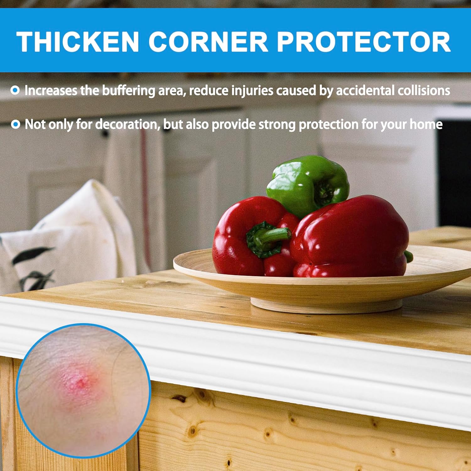 Wall Corner Protector Peel and Stick Corner Trim Molding Flexible Inside & Outside Wall Edge Guard Self Adhesive Moulding Trim for Edge Use, White, 1.6” W x 20’ L