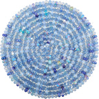 Large Hole Beads Spacer Beads Sky Blue Assorted European Craft Big Beads Large by BRACELETMAKINGKIT