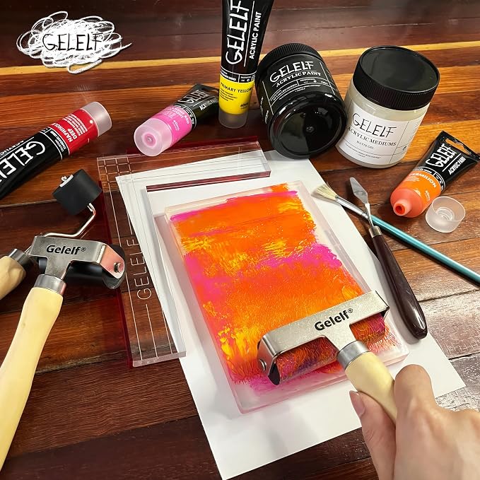 GELELF Gel Press Monoprinting Plates 3 Piece kit - Image 8