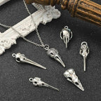 DanLingJewelry 30Pcs 6 Styles Antique Silver Raven Skull Bird Head Skeleton - Image 5