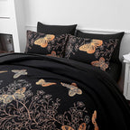 Yogeneg 7 Piece Bed in a Bag Full Size Comforter Set Black Bedding Set - Image 2