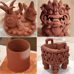VIBRATITE 10LB Air Dry Clay, Terra Cotta Modeling Pottery Clay Bulk | Easy to - Image 7