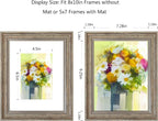 LUCKYLIFE 8x10 Picture Frame Set of 4, Rustic Farmhouse Picture Frames - Image 6