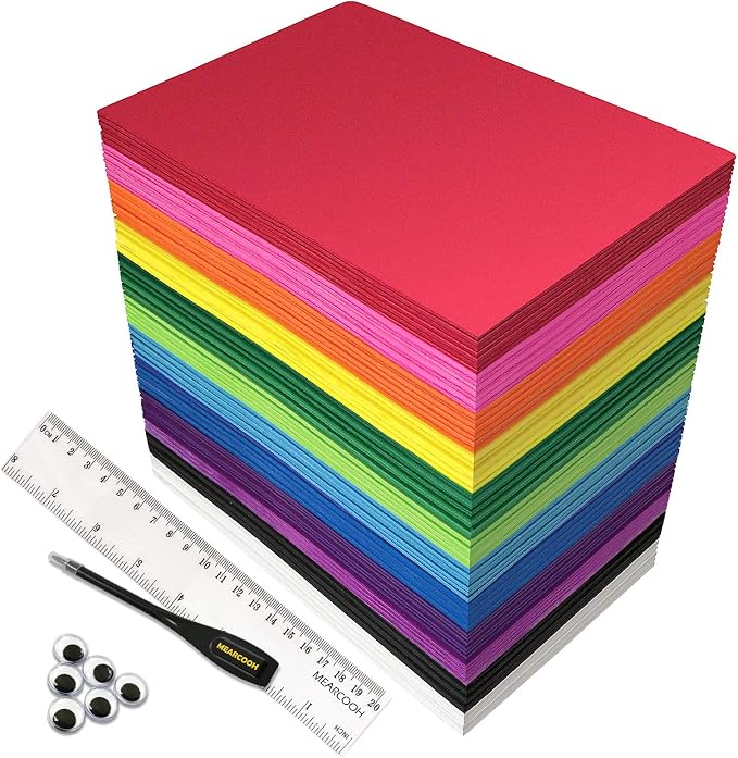 84PACK Foam Craft Sheets 8.5x5.5 inch Eva Color Bulk Foam Paper Set by MEARCOOH