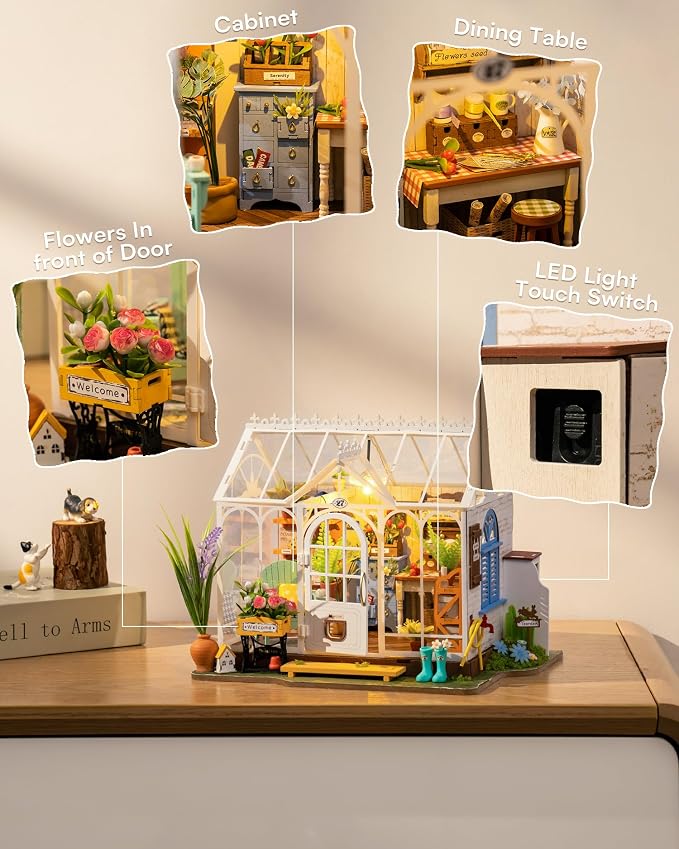 Rowood DIY Miniature House Kit, Mini Dollhouse KIt, Mayberry Street Craft Model - Image 5