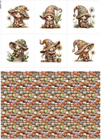 Patchwork Forest Girl Cotton Fabric Panel – Six 10×10 inch Designs + Bonus by FabricsTown