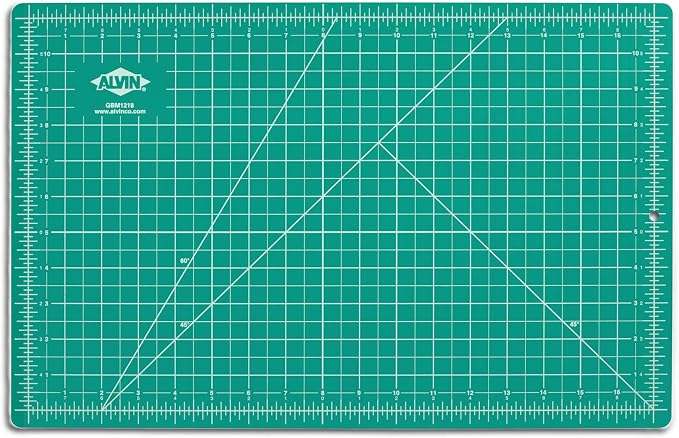 ALVIN GBM Self-Healing Cutting Mat 12 x 18 inch | Double-Sided Green/Black | by Alvin