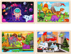Wooden Puzzles Toys for Kids Ages 3-5, Transportation Wood Toddler Puzzles - Image 3