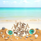 20 Pcs Natural Driftwood Pieces Branch Slices Craft Sticks Beach Decor - Image 4