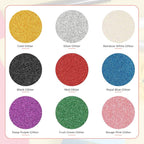 HTVRONT Glitter HTV Heat Transfer Vinyl: 10 Pack 12"x12" Iron on Vinyl | - Image 2