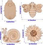 54PCS Unfinished Blank Wooden Cutouts Craft - Image 2