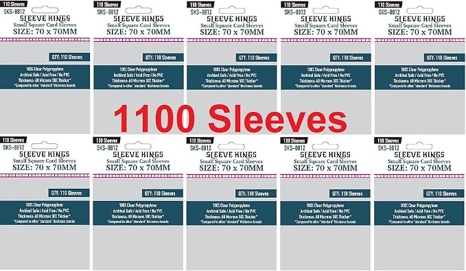 Sleeve Kings Small Square Card Sleeves 70 X 70 mm by SleeveKings