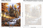 Fountor Paint by Numbers Kit for Adults Beginner, Fall Landscape Adult Paint by - Image 3