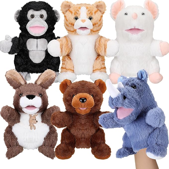 Liliful 6 Pieces Animal Hand Puppets Kids Hand Puppets by Liliful