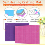 Self Healing Cutting Mat A2 18"x 24" Double Sided Pink Mat - Image 5