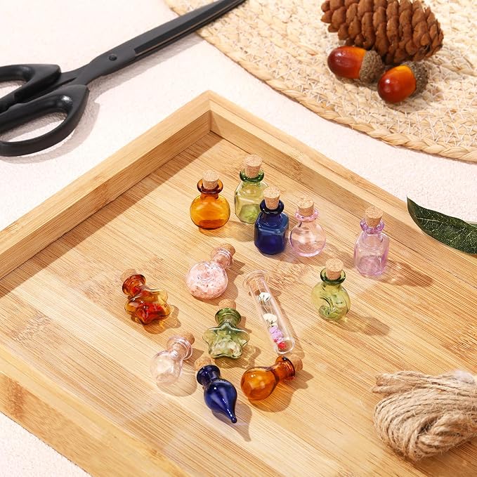 Geiserailie 80 Pieces Tiny Glass Bottles Spell Jars - Image 5