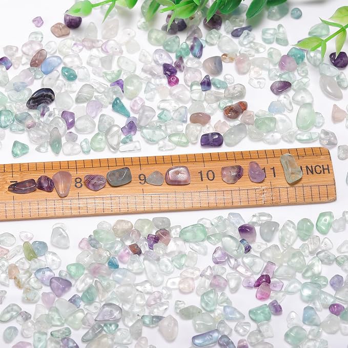 200 Pcs Crystal Chip Beads for Jewelry Making 5-8mm Fluorite | Natural Chip - Image 3