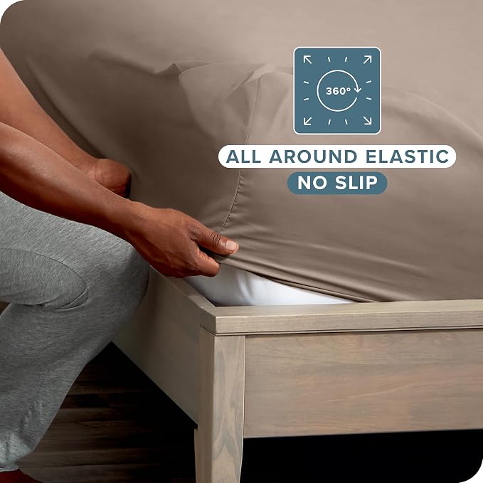 Bare Home 2-Pack Fitted Bottom Sheets Short Queen - Image 3