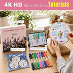 ETSPIL Beginner Embroidery Kit for Adults, No-Wash Finish, 4K Video | - Image 2