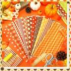 HunnmingRe 20 Pcs 10''x10'' Fall Quilting Fabric Square Autumn Maple Leaves - Image 4