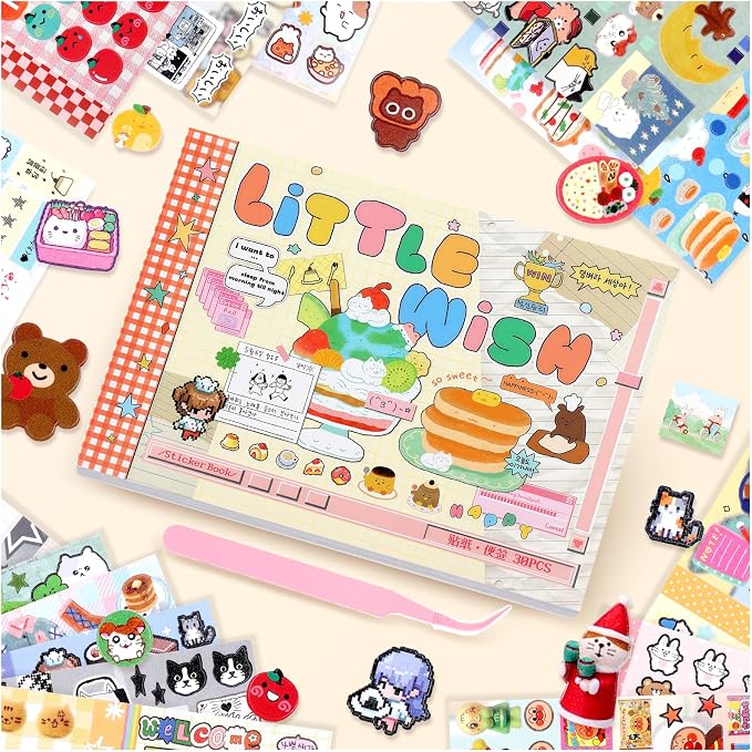 Tmtains 30 Sheets Kawaii Japanese Sticker Book Manga Books Style Writable Note by Tmtains