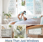 rabbitgoo Window Privacy Film, Diamond Pattern, 35.4" x 157.4" | Stained Glass - Image 9